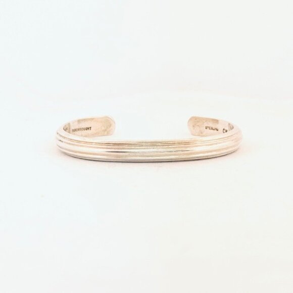 Vintage Sterling Silver 925 Handwrought Cuff Bracelet Size 5 Estate Jewelry - Picture 1 of 10